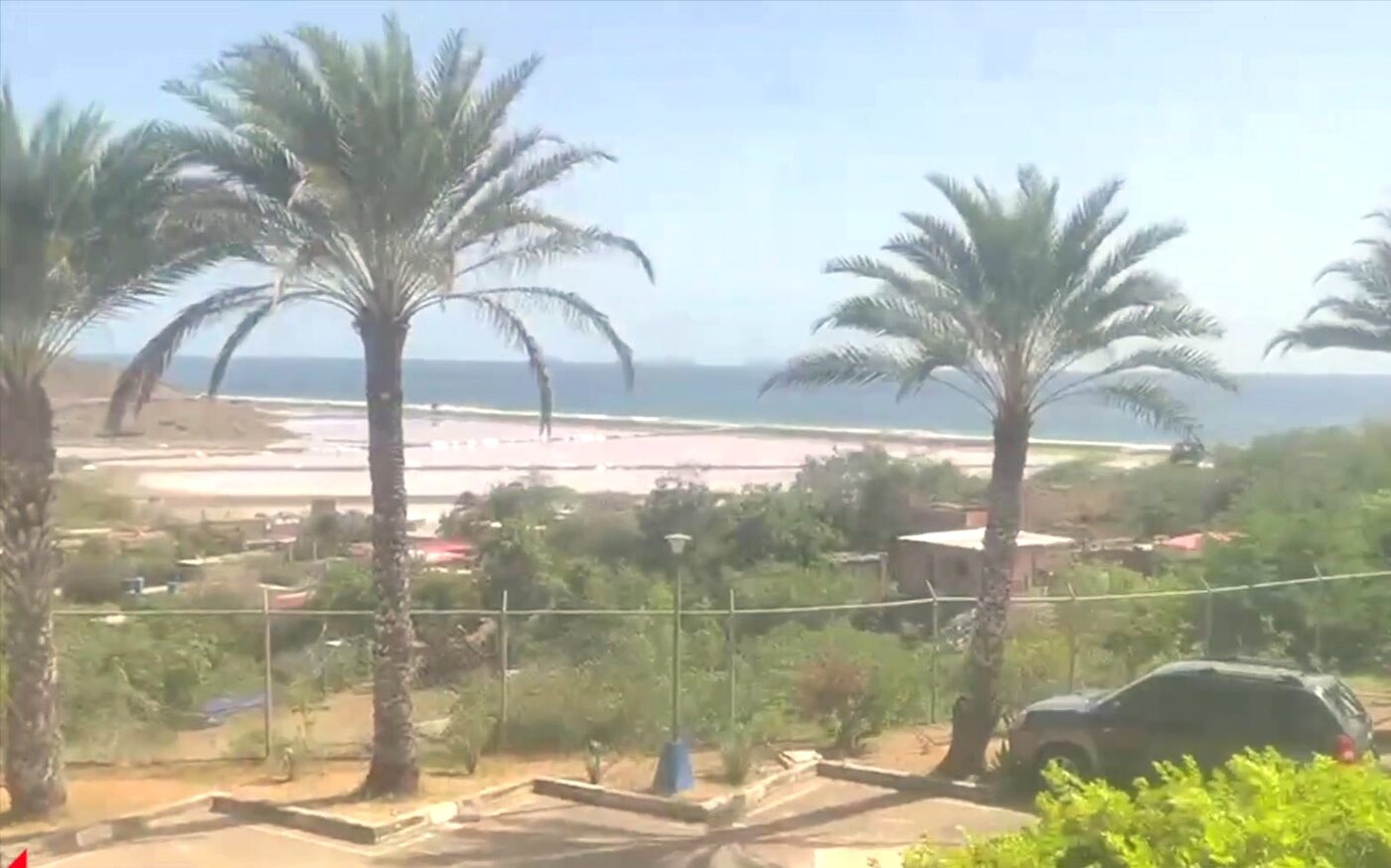 Vista a las salinas desde la terraza