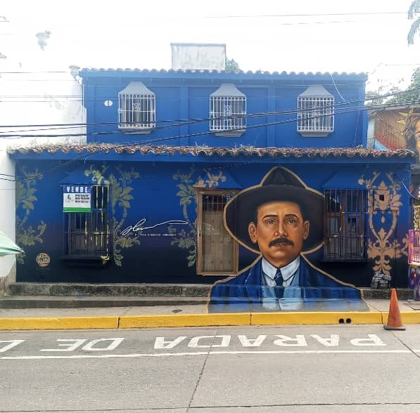 El mural de José Gregorio Hernández, al lado de la casa