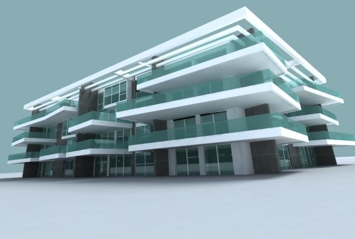 Render de la fachada principal del Conjunto Residencial Sea Coast
