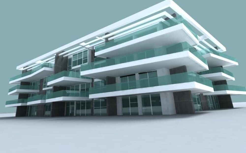 Render de la fachada del Conjunto Residencial Sea Coast, en Puerta de Hierro