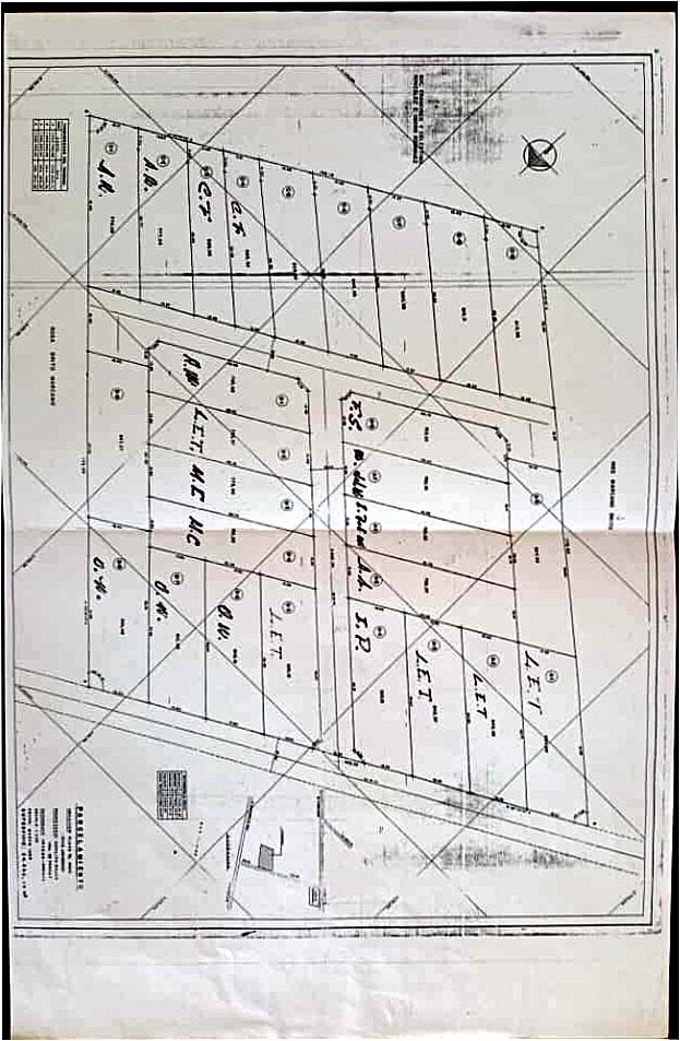 El plano del parcelamiento completo, con todas las parcelas y sus linderos